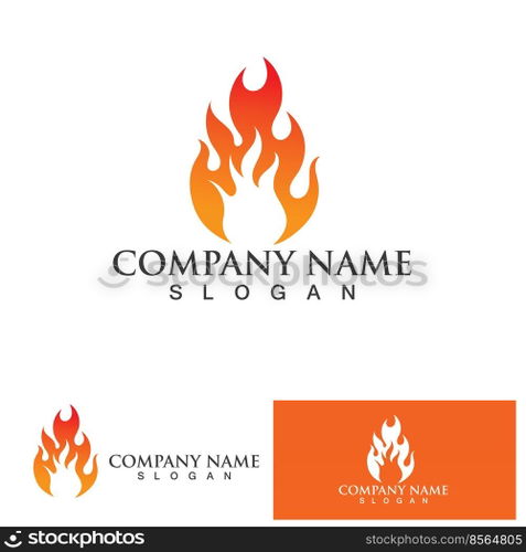 fire flame logo icon vector design template