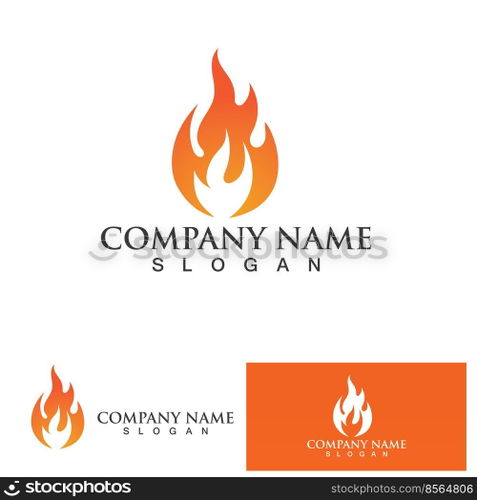 fire flame logo icon vector design template