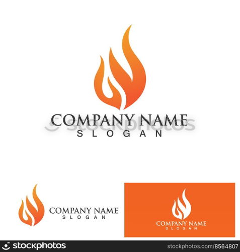 fire flame logo icon vector design template