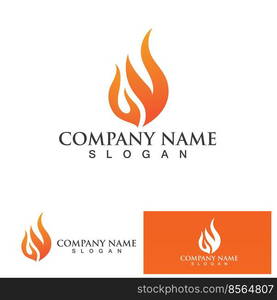 fire flame logo icon vector design template