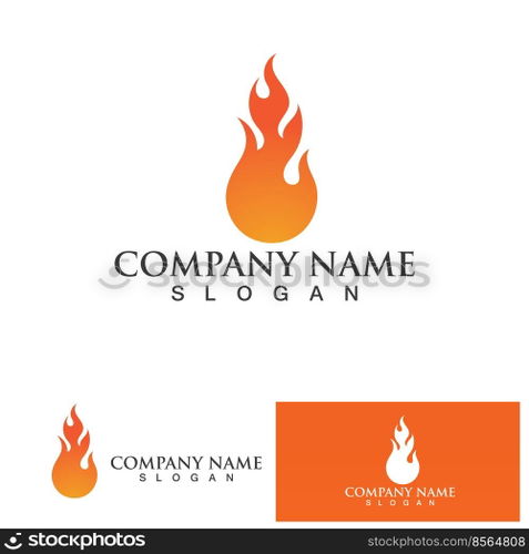 fire flame logo icon vector design template