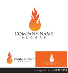 fire flame logo icon vector design template