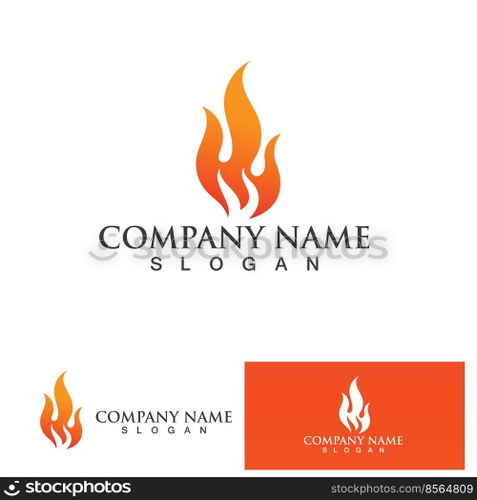 fire flame logo icon vector design template