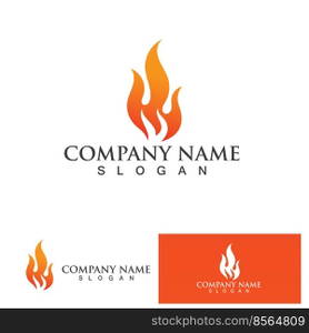fire flame logo icon vector design template