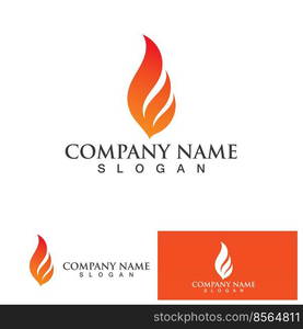 fire flame logo icon vector design template