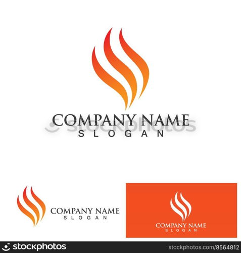 fire flame logo icon vector design template