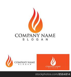 fire flame logo icon vector design template