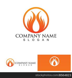 fire flame logo icon vector design template