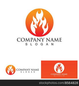 fire flame logo icon vector design template