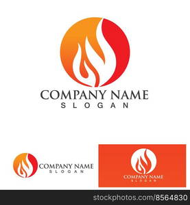 fire flame logo icon vector design template