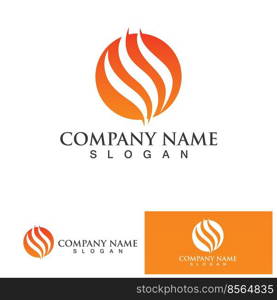 fire flame logo icon vector design template