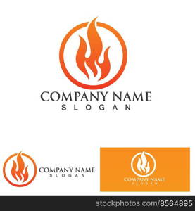 fire flame logo icon vector design template