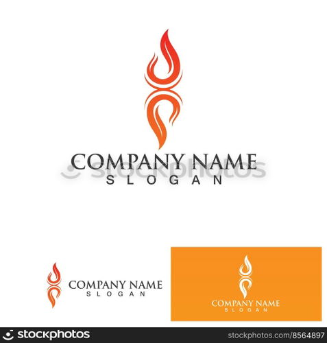 fire flame logo icon vector design template