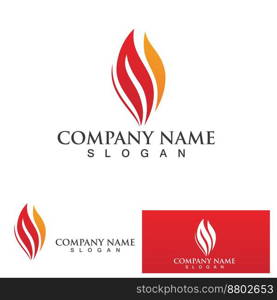 fire flame logo icon vector design template