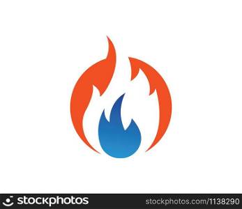 Fire flame Logo icon vector illustration design template