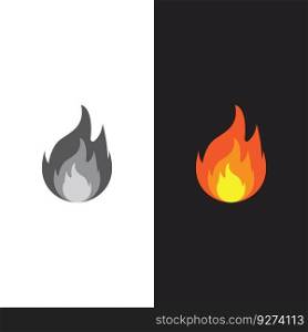 fire flame logo icon vector illustration template design