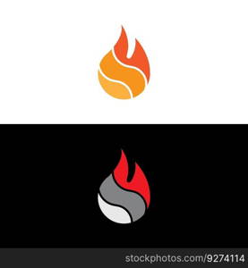 fire flame logo icon vector illustration template design