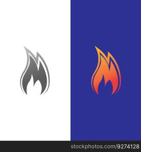 fire flame logo icon vector illustration template design