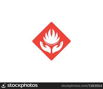 Fire flame logo template