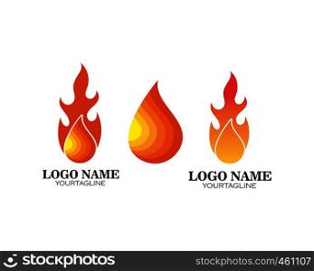 Fire flame Logo Template design