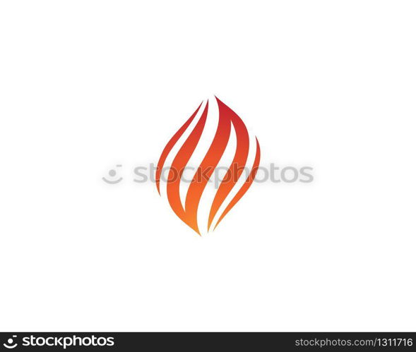 Fire flame logo template vector icon illustration design