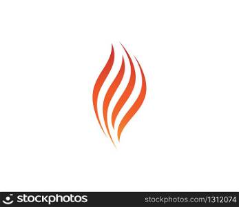 Fire flame logo template vector icon illustration design