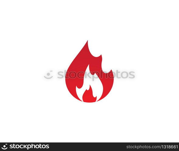 Fire flame logo template vector icon illustration design