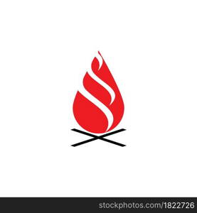 Fire flame Logo Template vector icon Oil