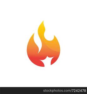Fire flame Logo Template vector icon Oil