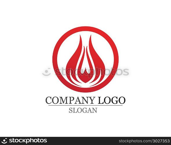 Fire flame Logo Template vector icon Oil gas and energy. Fire flame Logo Template vector icon Oil gas