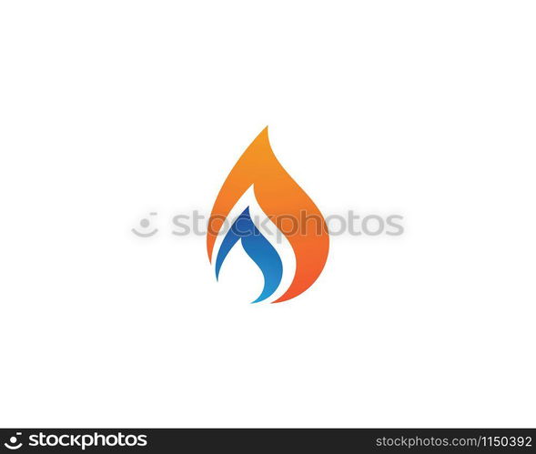 Fire flame Logo Template vector icon Oil, gas and energy logo concept