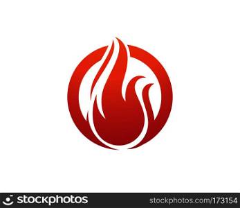 Fire flame Logo Template vector icon Oil, gas and energy logo concept. Fire flame Logo Template