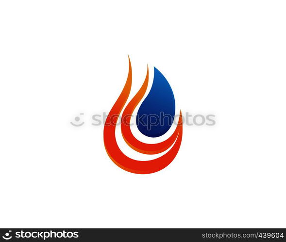 Fire flame Logo Template vector icon Oil, gas and energy logo concept