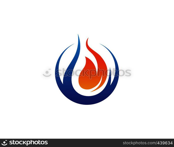 Fire flame Logo Template vector icon Oil, gas and energy logo concept