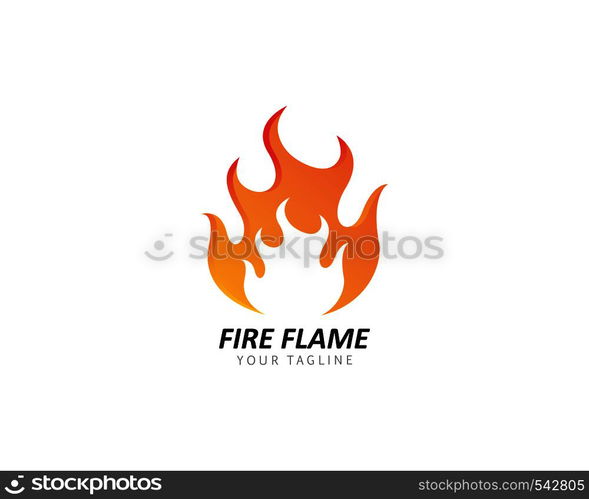 Fire flame Logo Template vector icon Oil, gas and energy logo concept