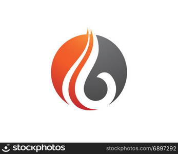 Fire flame Logo Template vector icon Oil, gas and energy logo concept