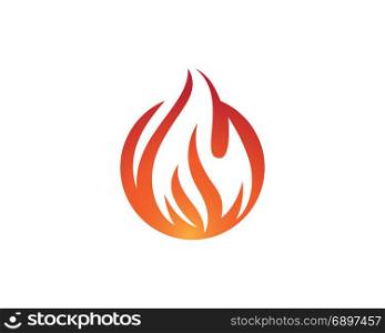 Fire flame Logo Template vector icon Oil, gas and energy logo concept