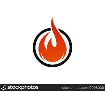 Fire flame Logo Template vector icon Oil, gas and energy logo concept