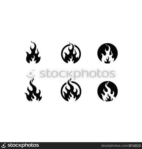 Fire flame Logo Template vector icon Oil, gas and energy logo concept