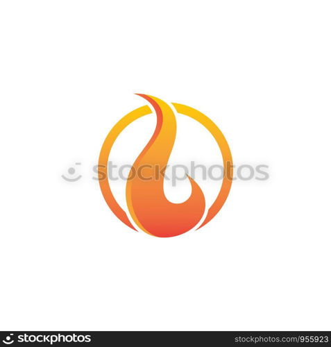 Fire flame Logo Template vector icon Oil, gas and energy logo concept