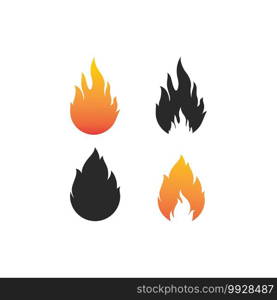 Fire flame Logo Template vector icon Oil, gas and energy logo concept