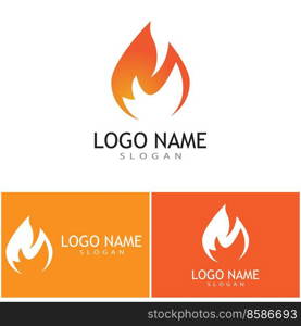 Fire flame Logo vector concept design