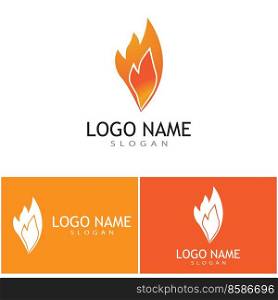 Fire flame Logo vector concept design