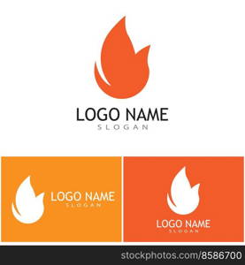 Fire flame Logo vector concept design