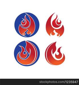 Fire flame Logo vector Template