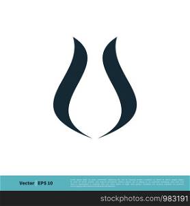 Fire Flame Lotus Flower Swoosh Icon Vector Logo Template Illustration Design. Vector EPS 10.
