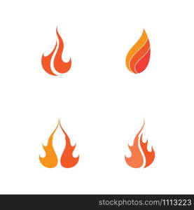 Fire flame nature logo and symbols icons template