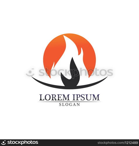 Fire flame nature logo and symbols icons template