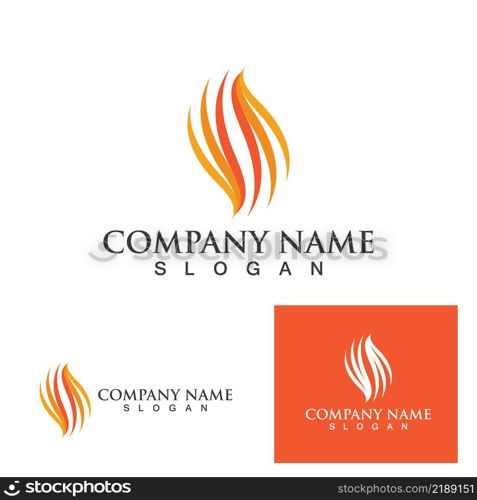 Fire flame nature logo and symbols icons template