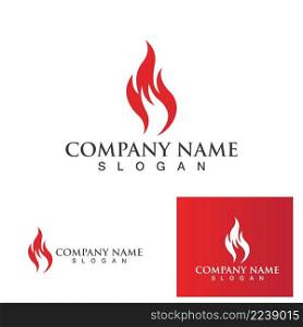 Fire flame nature logo and symbols icons template 